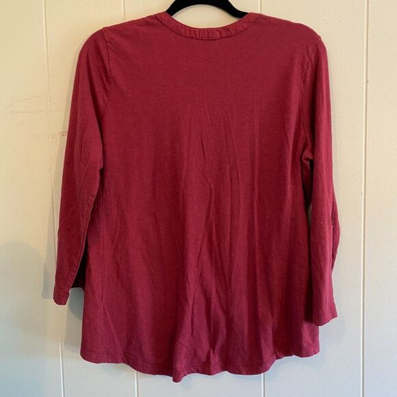 French Laundry Boho Embroider 100% Cotton V-Neck Button Down Womens Top Size L - Picture 3 of 4
